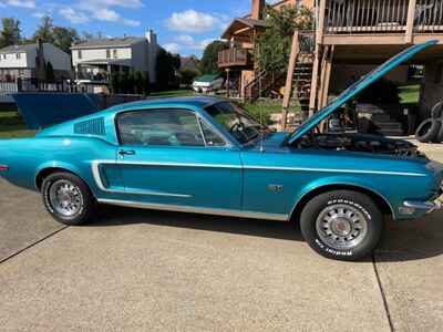 1968 mustang fastback Factory GT J Code loaded with options