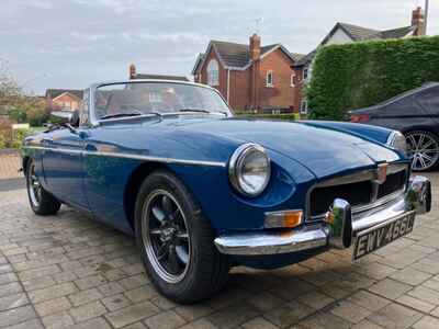 MGB Roadster, 1973 Chrome Bumper, 1800cc with Overdrive.