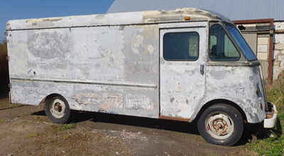 1958 Grumman Olson Kurbside Van built on a Ford P350 truck chassis, h van tub VW