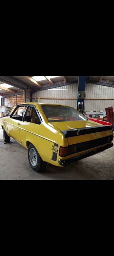 Ford Escort Mk2 1600 Sport, rare car yellow UK car not xr2 / xr3i