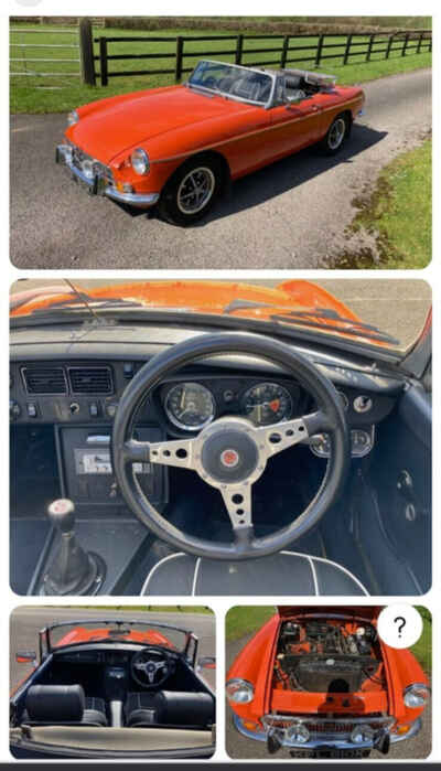 1972 MGB roadster ,over drive car .