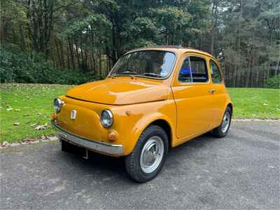 Classic Fiat 500L. 1972. Yellow, restored incredible