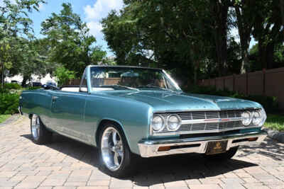 1965 Chevrolet Malibu Convertible Artesian Turquoise White Interior