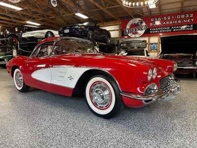 1961 Chevrolet Corvette Convertible Red / White 2 Tops 4spd