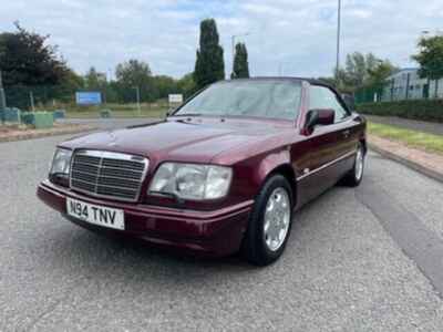 MERCEDES-BENZ A124 E320 CABRIOLET SPORTLINE CONVERTIBLE RUBY RED 5 SPEED AUTO