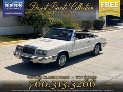 1985 Chrysler Le Baron Le 73k Miles Convertible