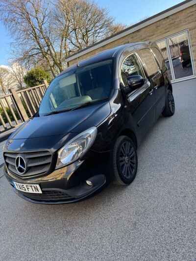 mercedes citan van lwb 2015 black low miles 80k  black may px