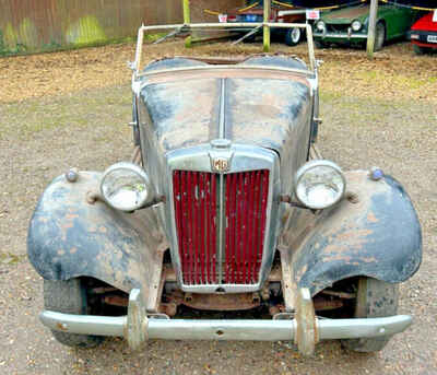 1952 MG TD for restoration, appears complete, very rot free car from California