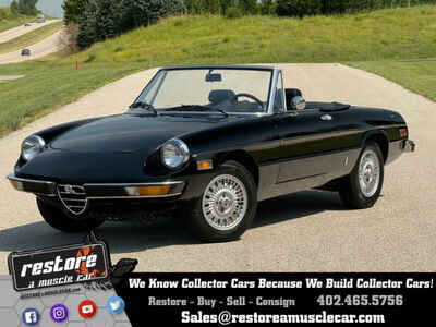 1976 Alfa Romeo Spider Iniezione, 2000cc, 5spd, Black, Runs & Drives Well