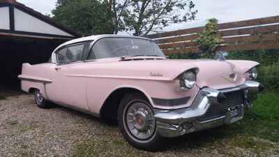1957 Cadillac coupe (de-ville) Pink and white Elvis special Wedding