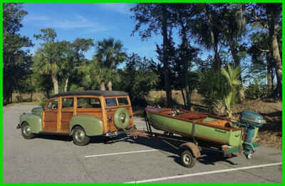 1941 Ford Super Deluxe Station Wagon w /  Matching 1953 Fleetcraft Clipper Boat